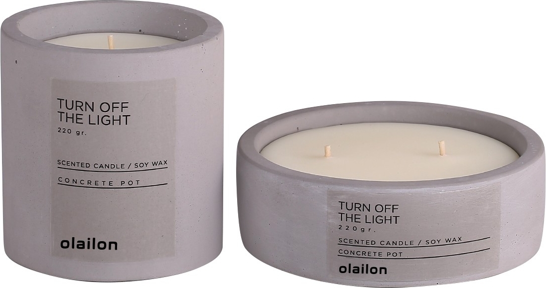 Turn Off The Light geurkaarsenset - Grijs