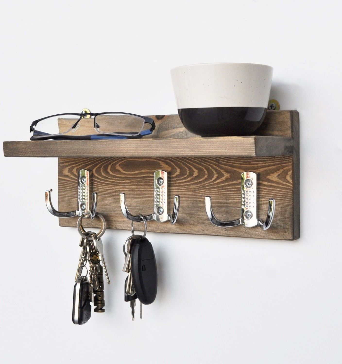 Abstracte wandplank 31 - Walnoot Abstracte wandplank 31 - Walnoot