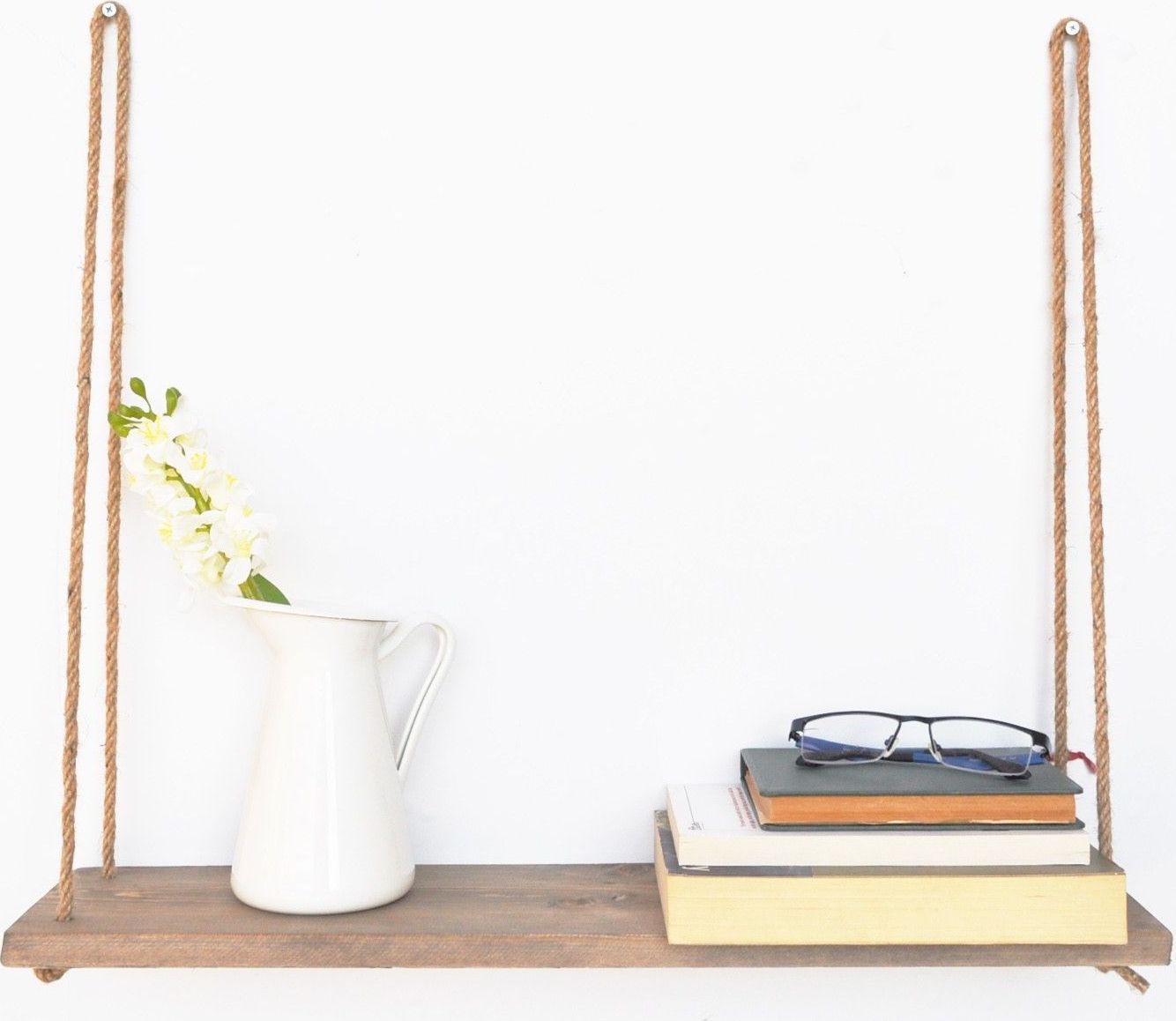 Abstracte wandplank 35 - Walnoot