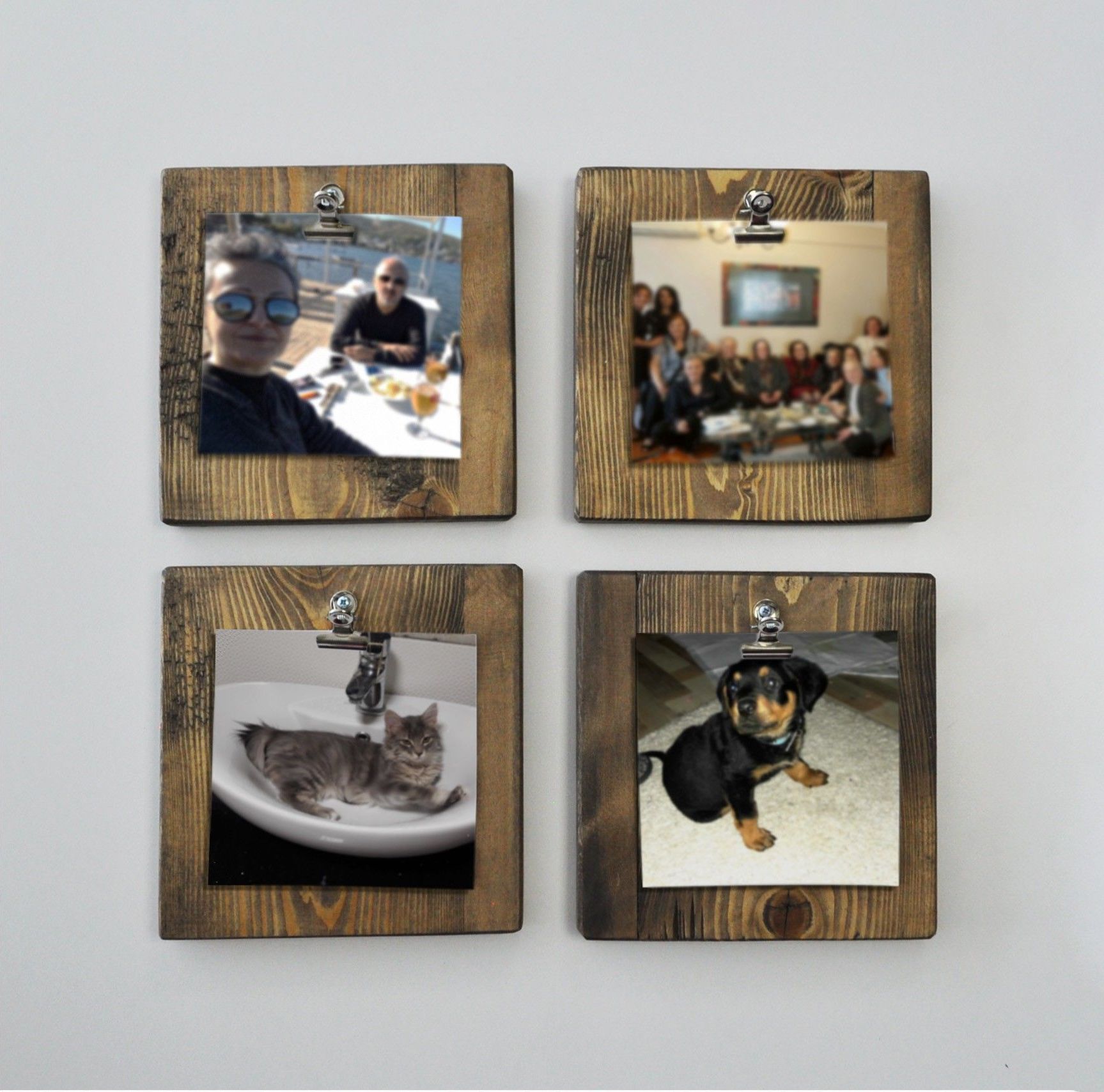 Abstracte wanddecoratie 66 - Walnoot