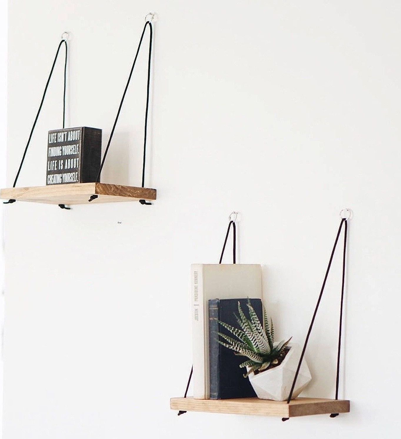 Abstracte wandplank 98 - Walnoot