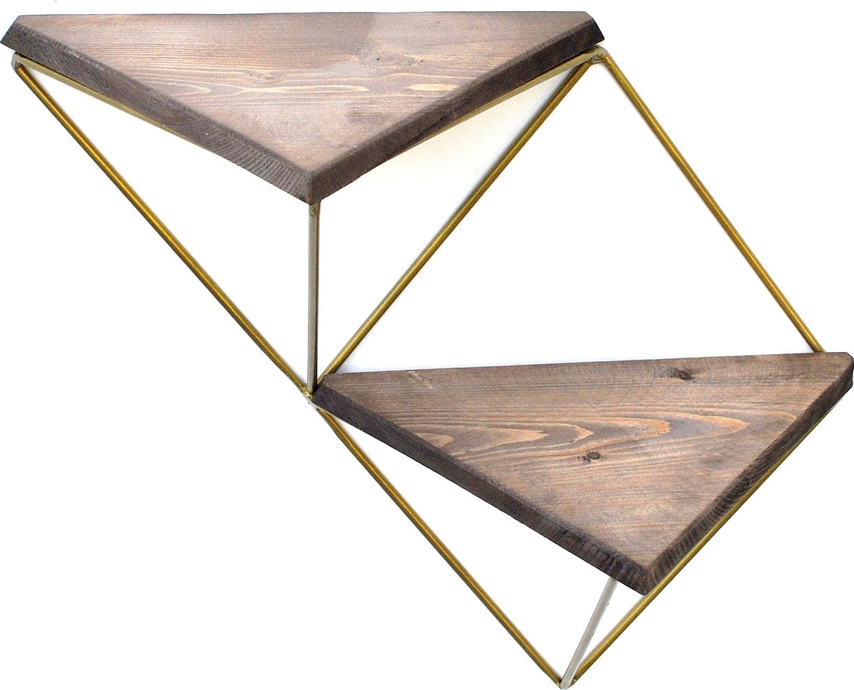 Walter wandplank 75 - Walnoot/goud Walter wandplank 75 - Walnoot/goud