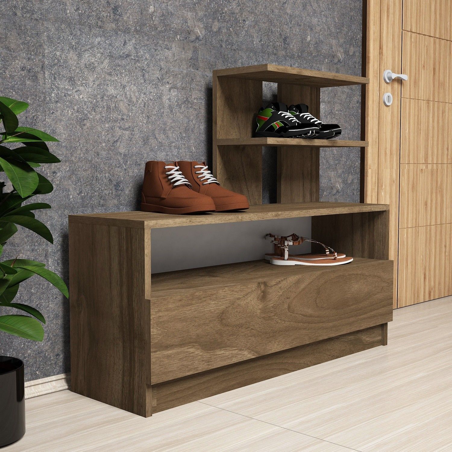 Air schoenenkast - Bruin