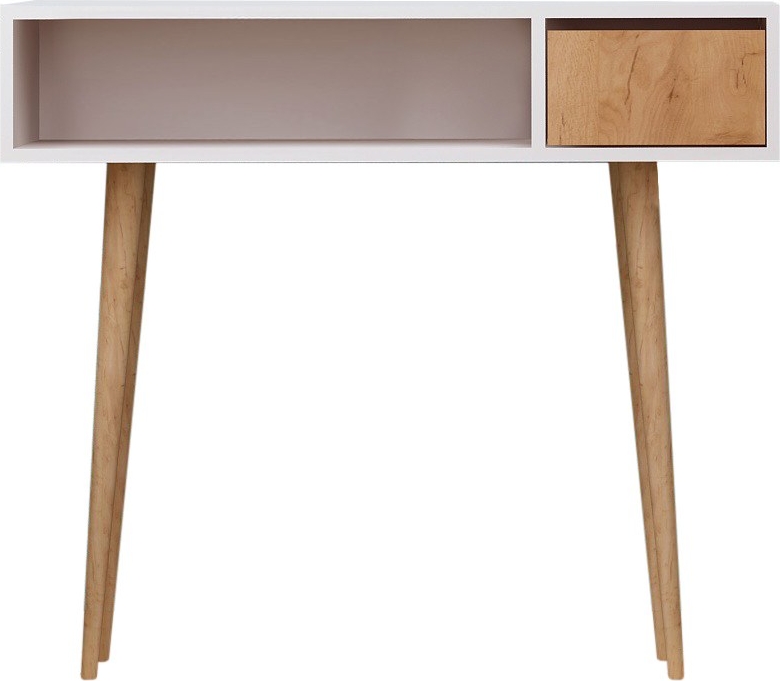 Kogi reliëftafel 100 x 30 cm - Eiken/wit Kogi reliëftafel 100 x 30 cm - Eiken/wit