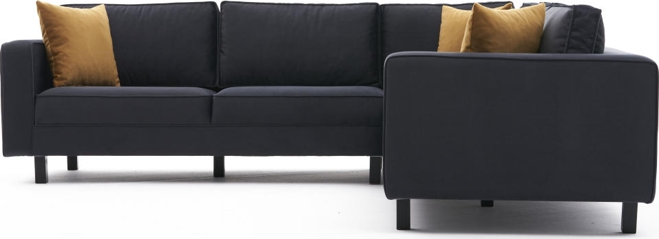 Canap� d'angle en velours anthracite