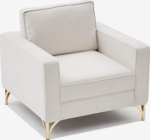 Fauteuil Berlin - Creme wit/goud