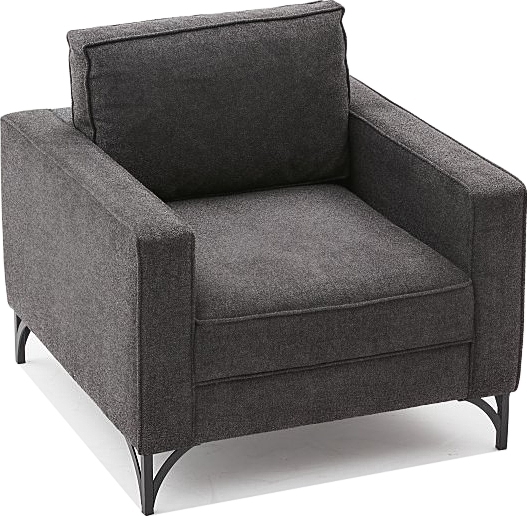 Berlin fauteuil - Antraciet/zwart