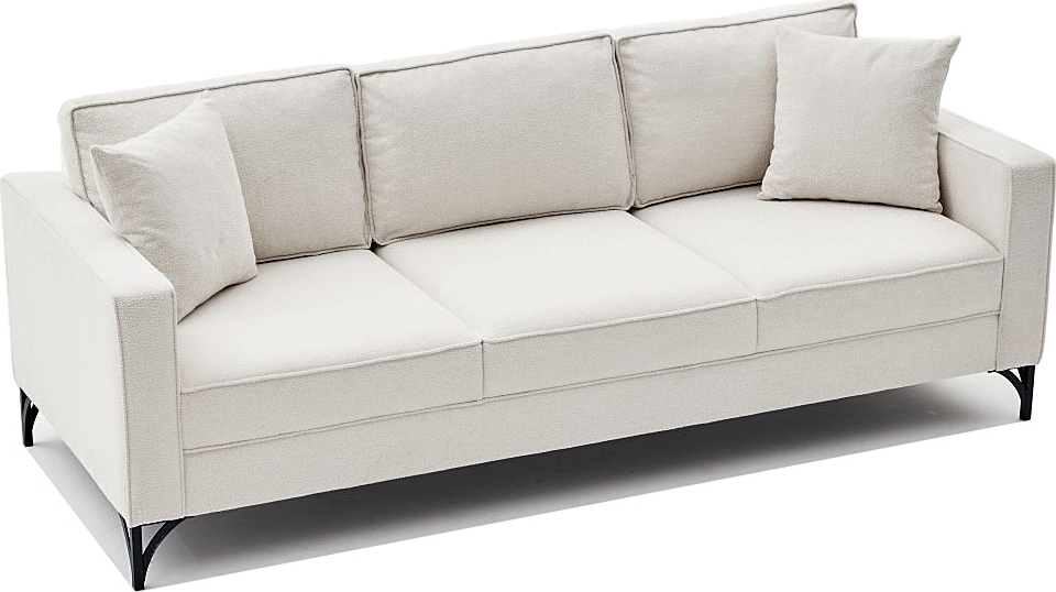 Berlin 3-sits soffa - Gr�ddvit/svart