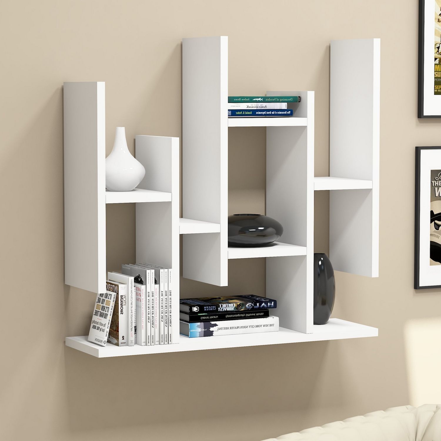 Bloemenwandplank - Wit