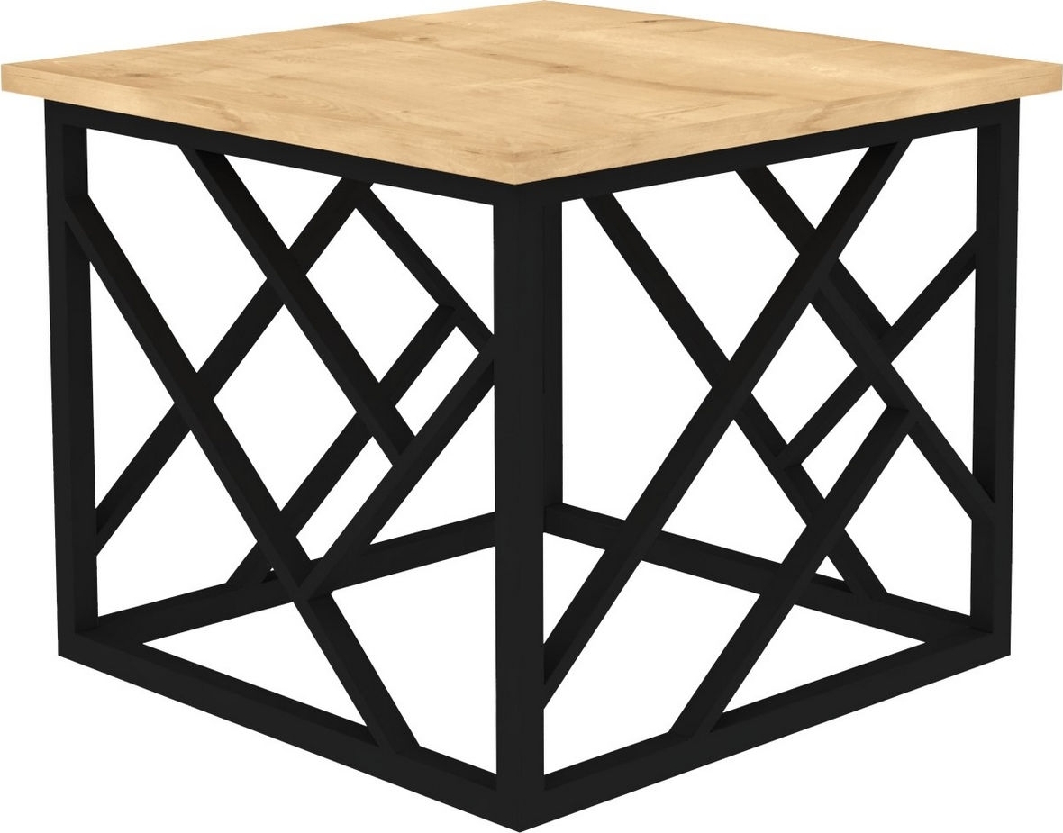 Wanda bijzettafel 53,5 x 53,5 cm - Saffier/zwart