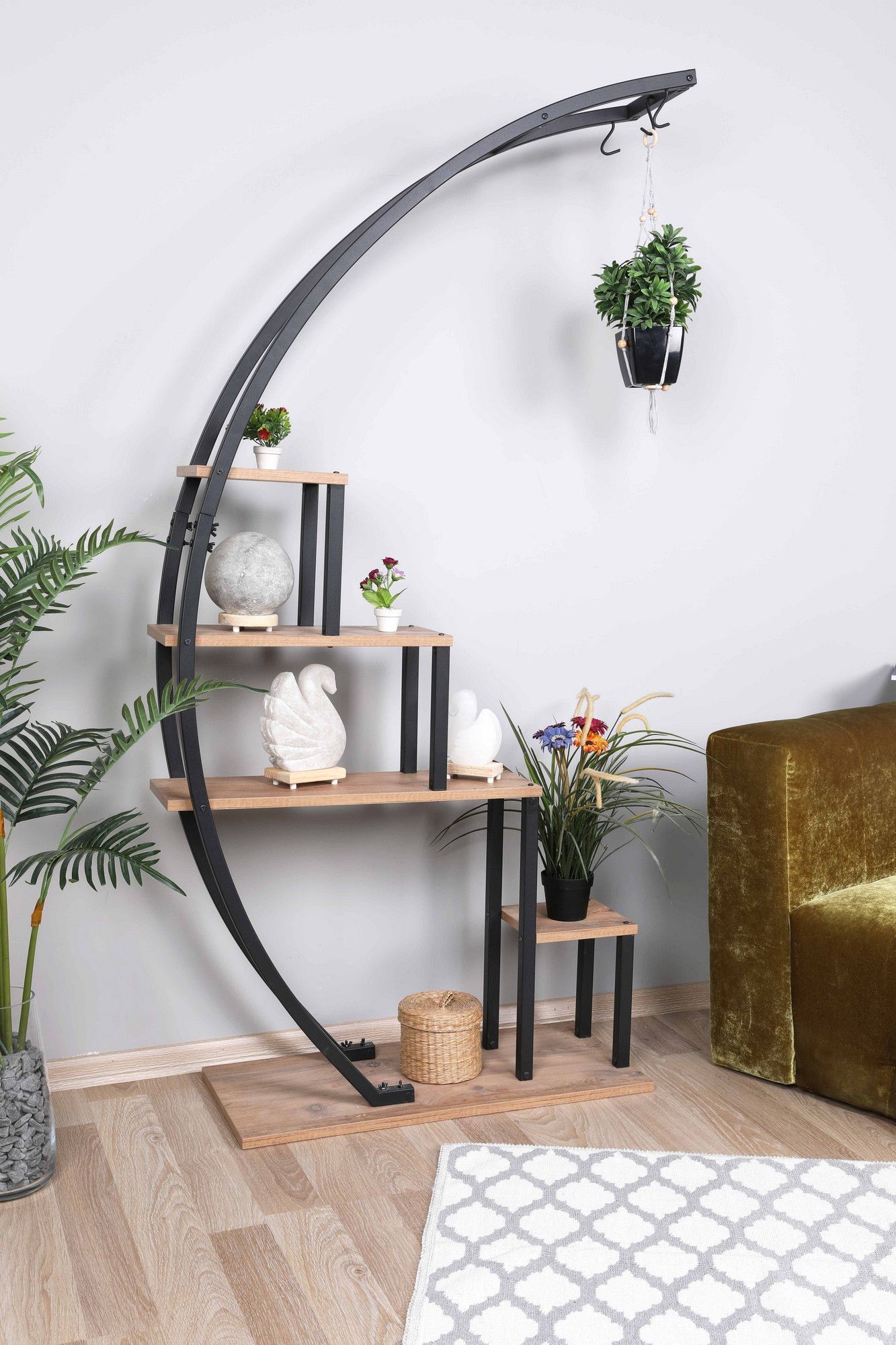 Tuinplantenplank - Grenen/zwart