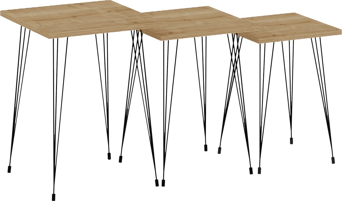 Mali satsbord 32/36/40 x 32/36/40 cm - Svart/safir ek