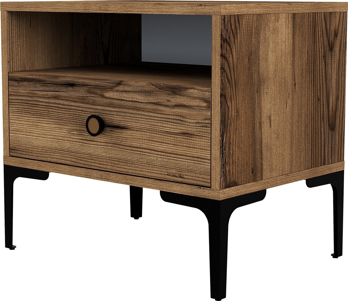 Lissabon nachtkastje - Walnoot