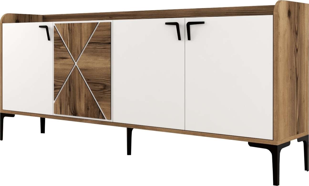 Vendela dressoir - Walnoot/wit