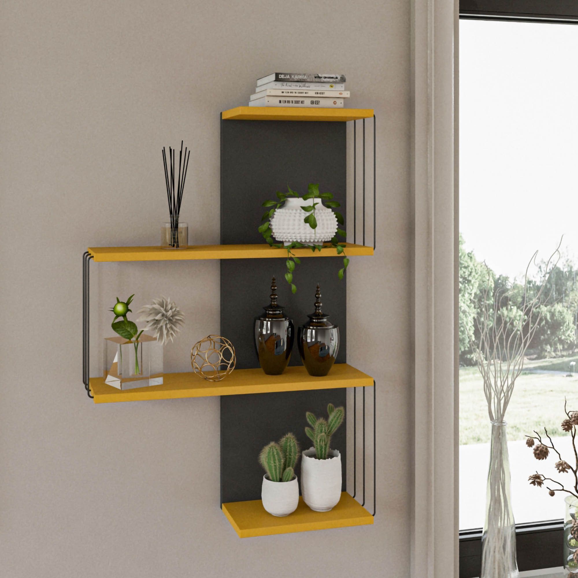 Cambrai wandplank - Geel/antraciet