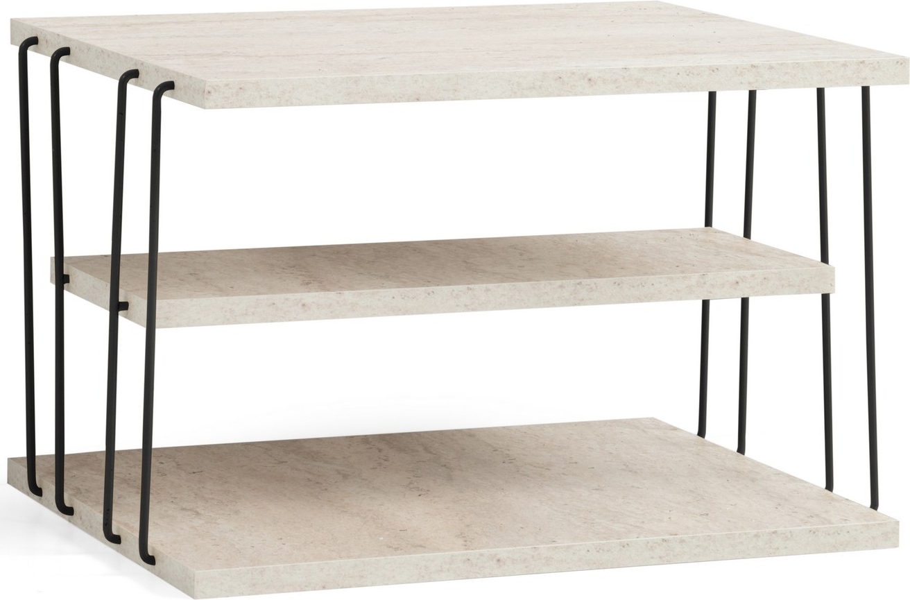 Lifon sidobord - Svart/marmor Lifon sidobord - Svart/marmor