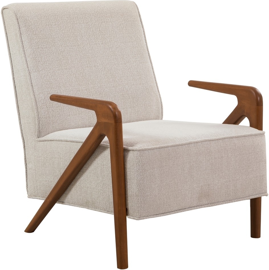 Larus fauteuil - Cr�me/walnoot