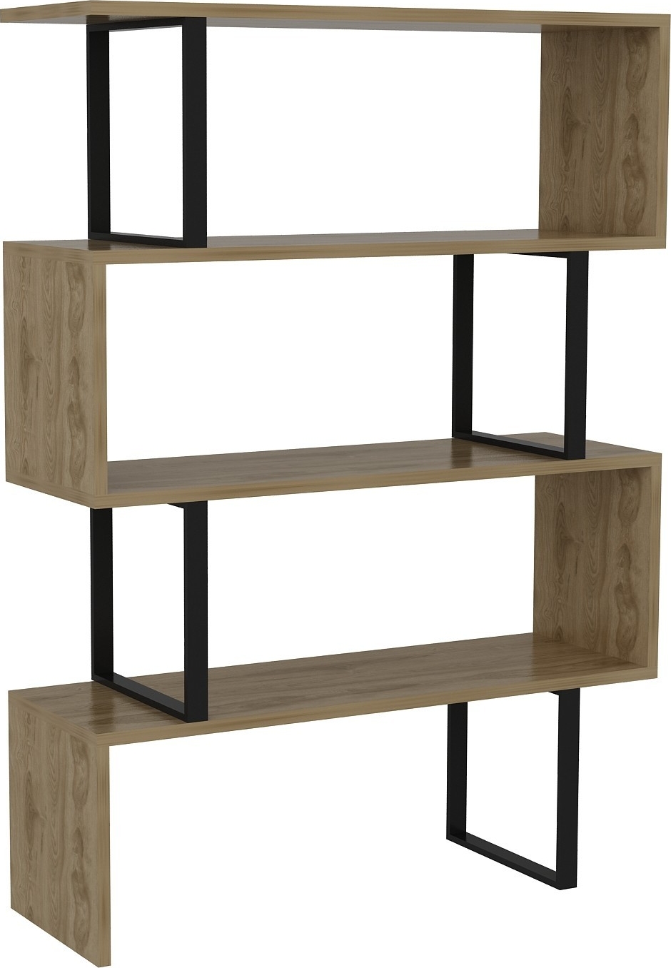 Adriana boekenkast - Eiken/zwart Adriana boekenkast - Eiken/zwart