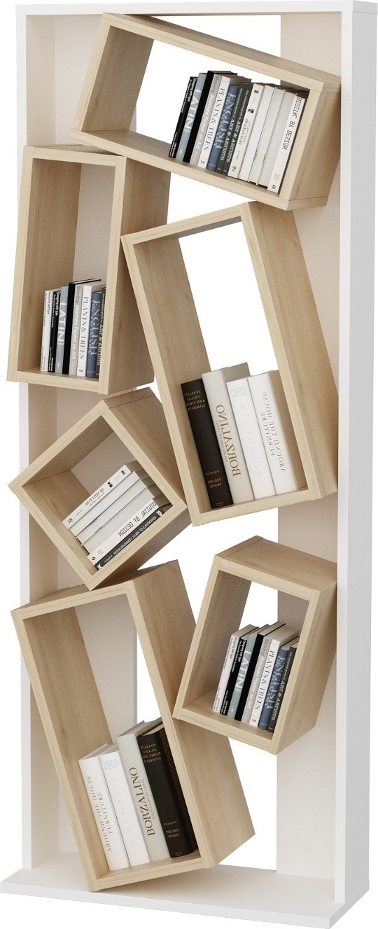 Dist bokhylla - Vit/ek Dist bokhylla - Vit/ek