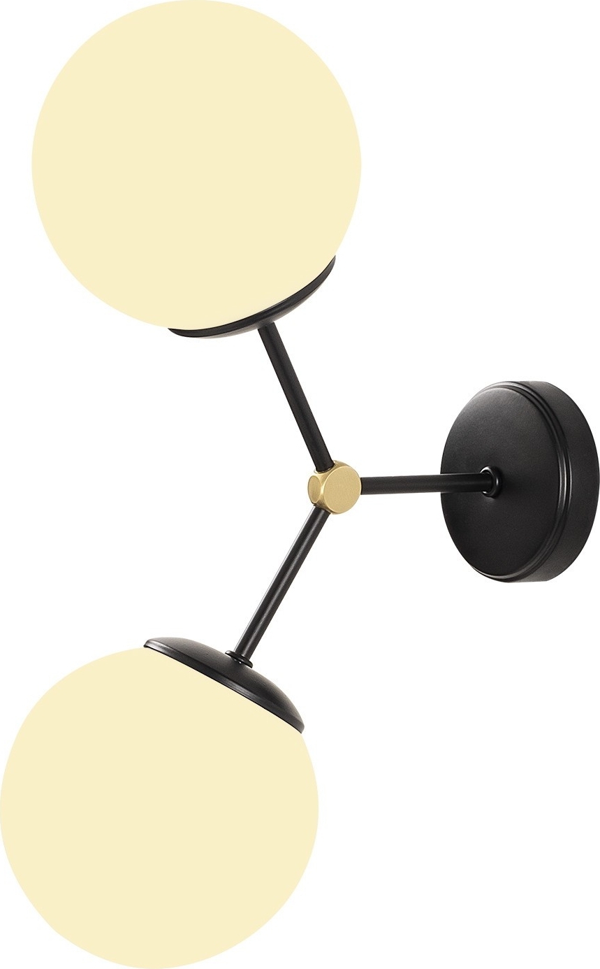 Damar wandlamp 6342 - Zwart/wit