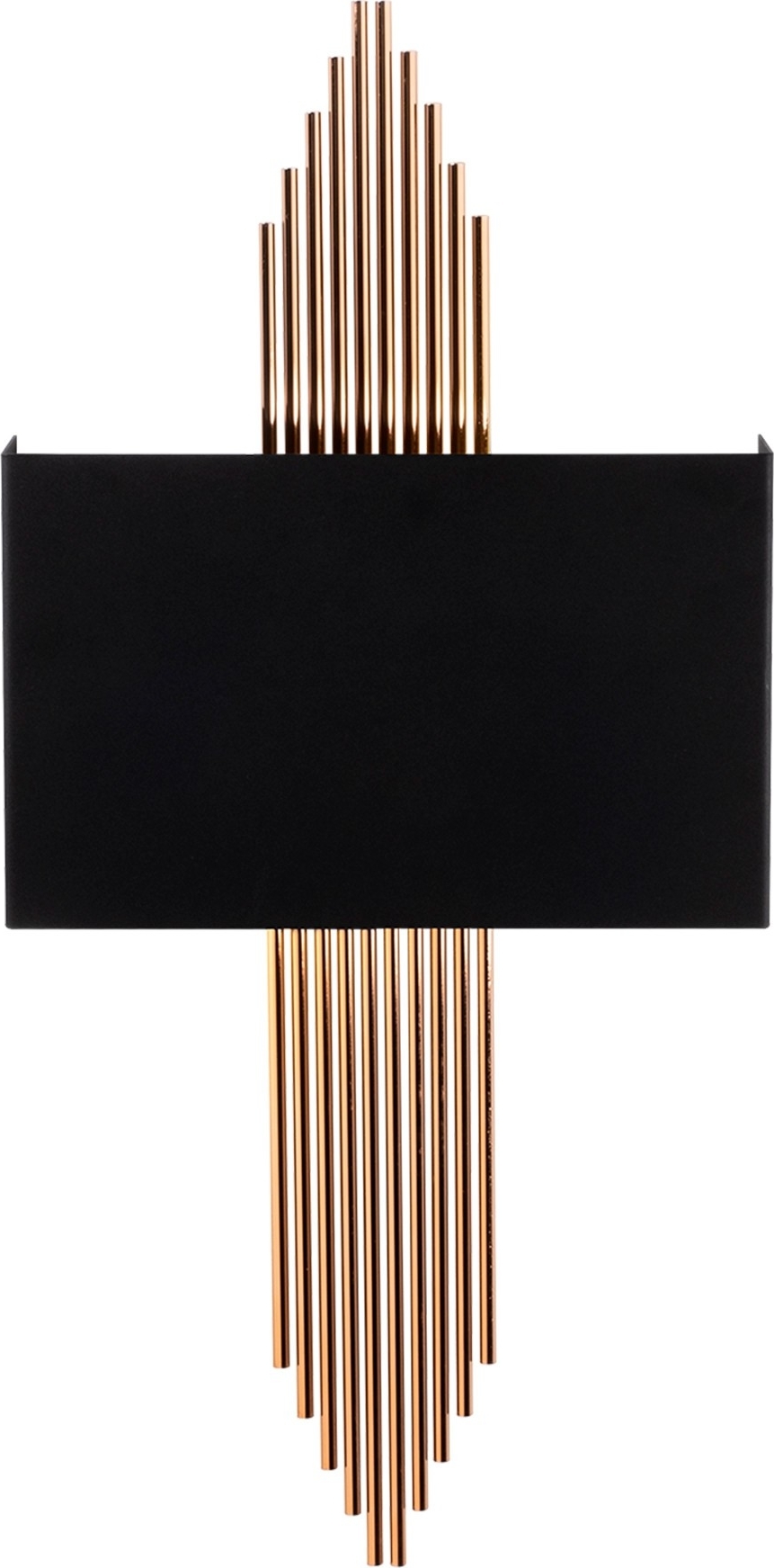 Harmonische wandlamp - Zwart/koper