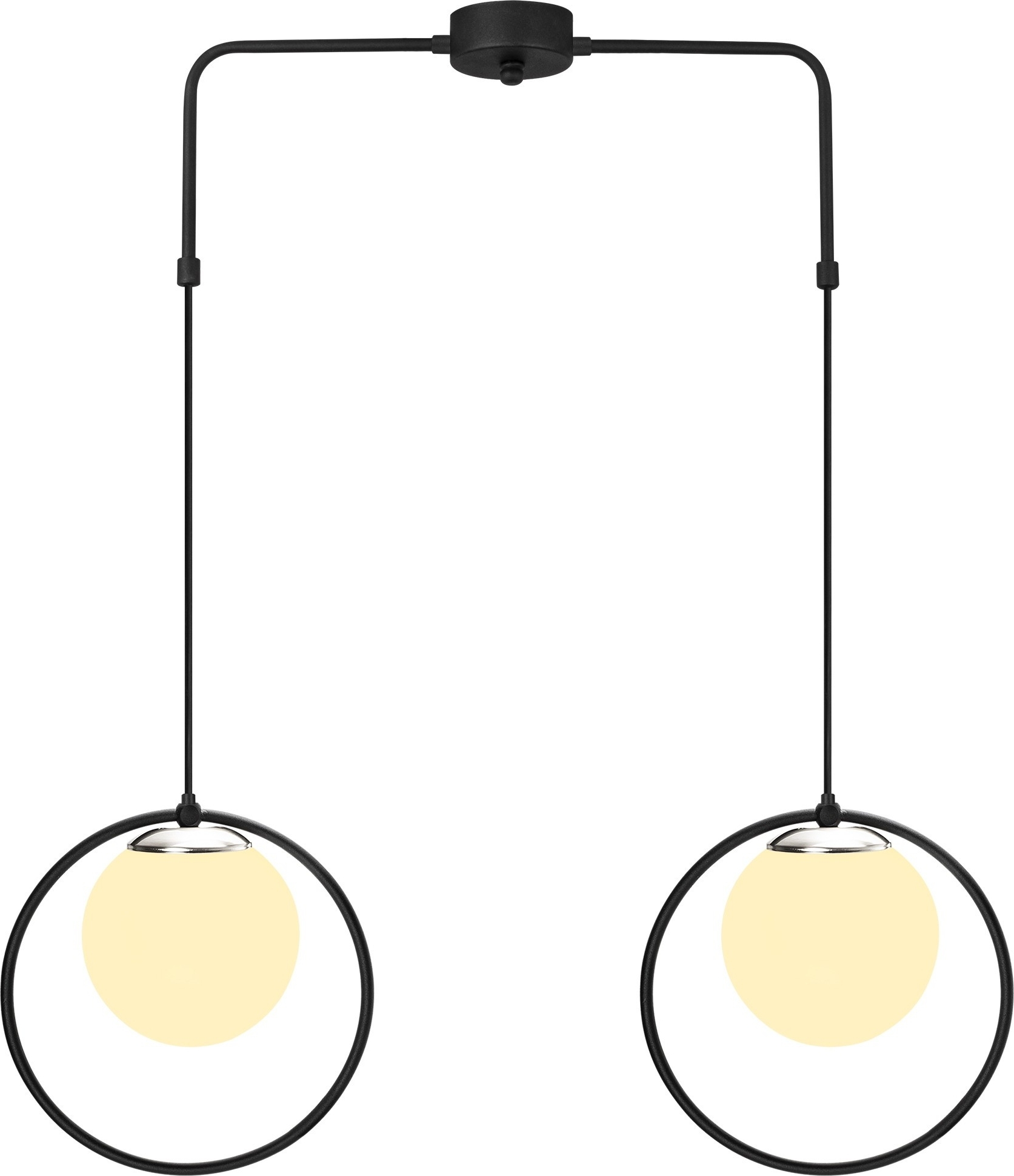 Dolly plafondlamp 4501 - Zwart/wit