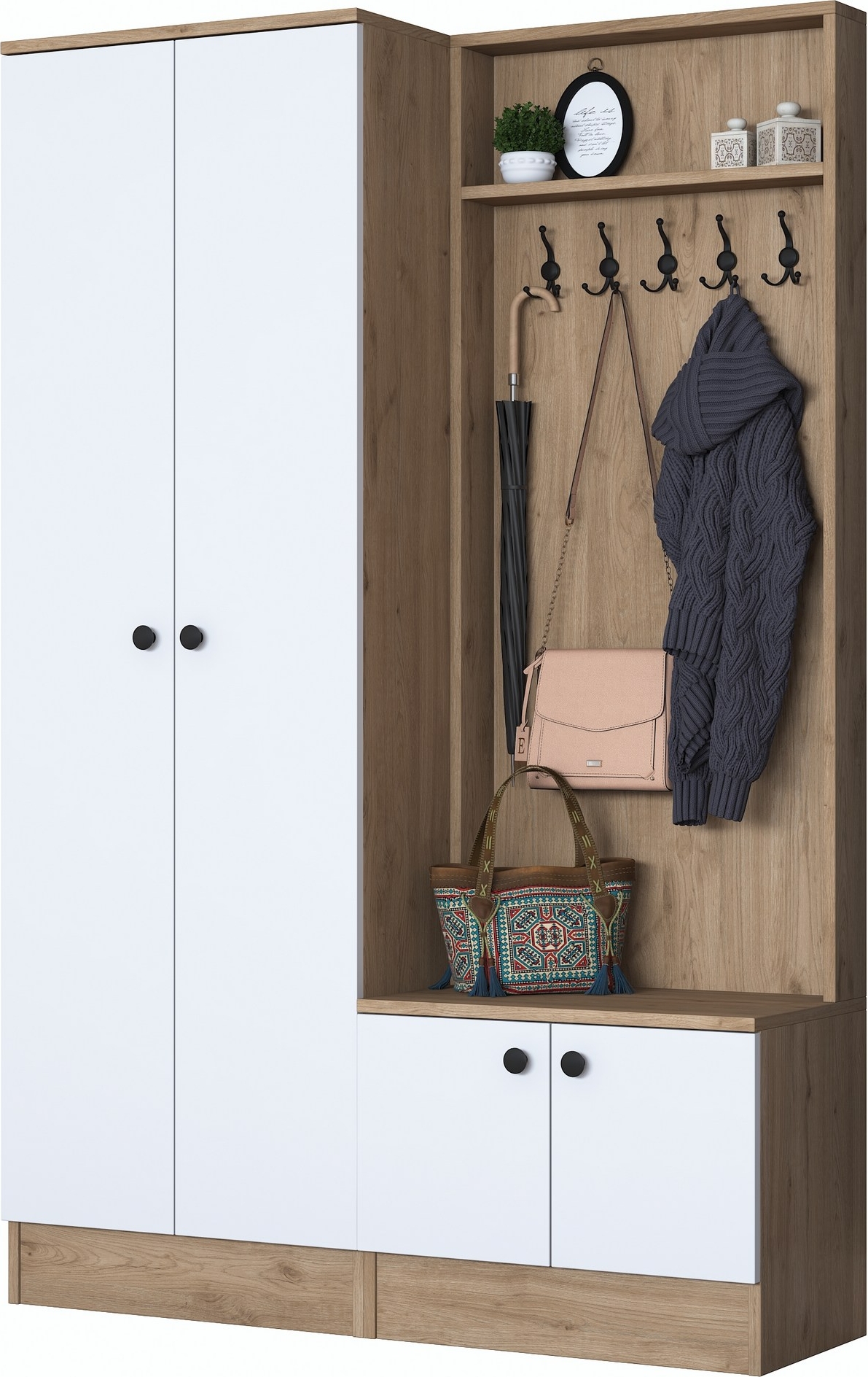 Mendy hallm�bel - Vit/valn�t