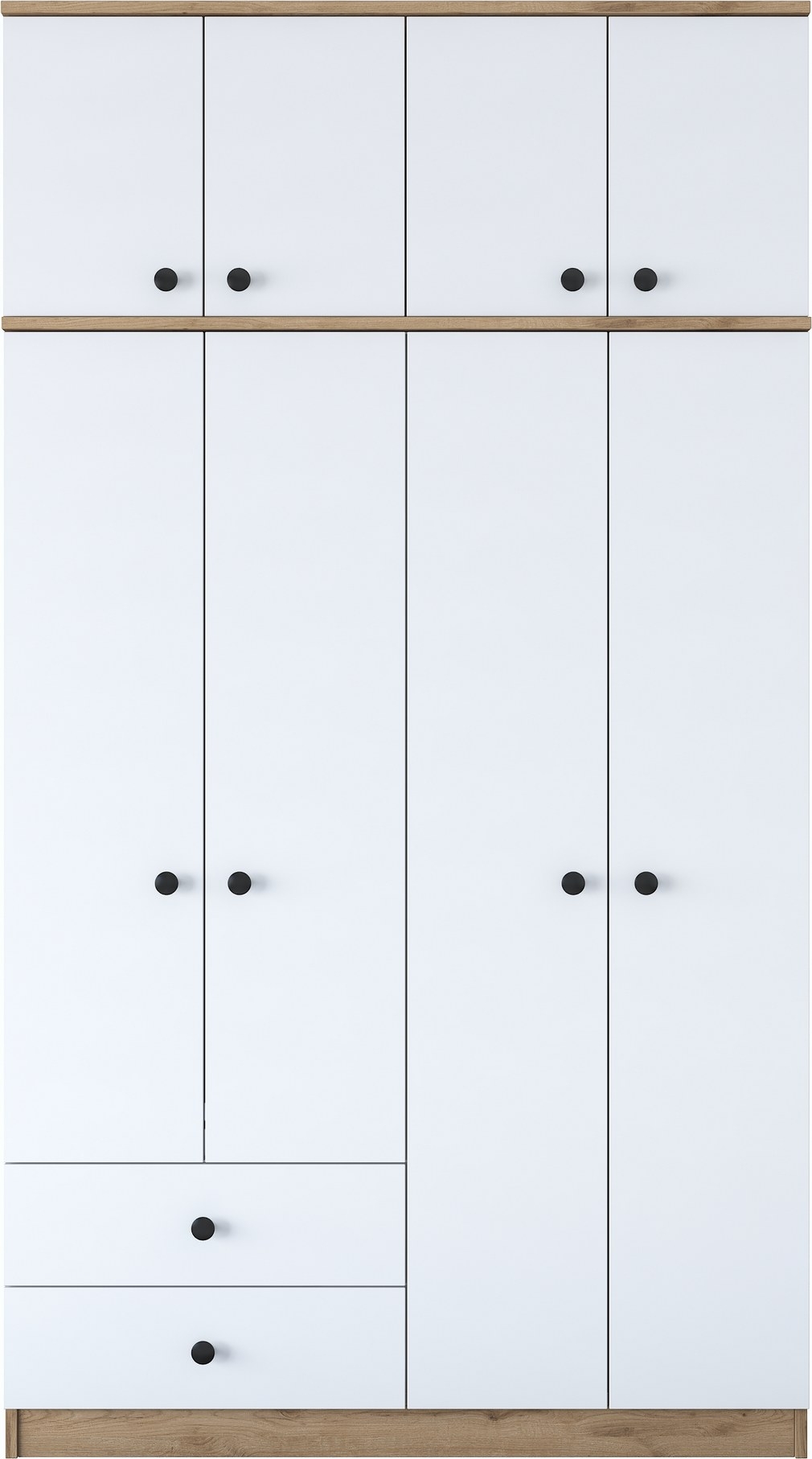 Mendy garderob 120 cm - Valn�t/vit