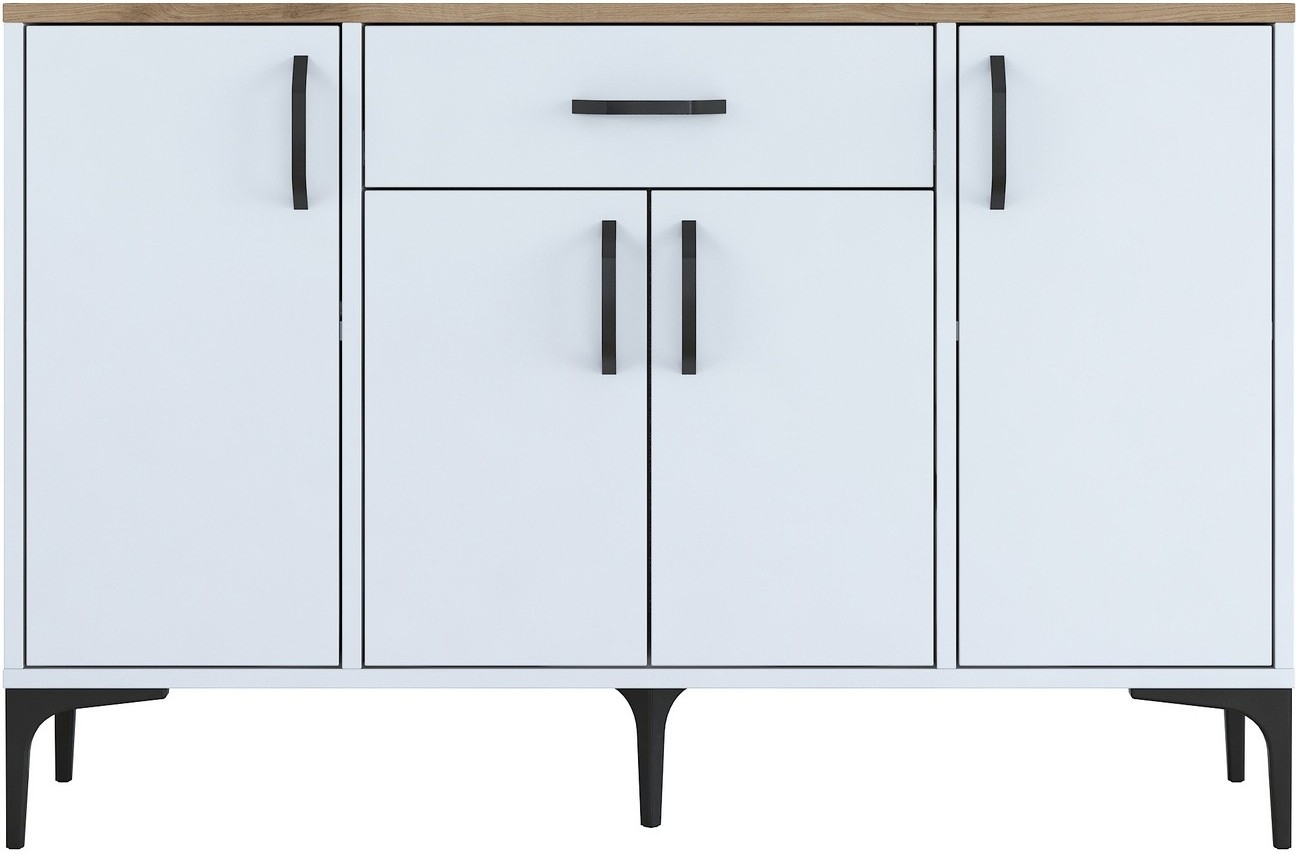 Jericho dressoir 136 - Wit/walnoot