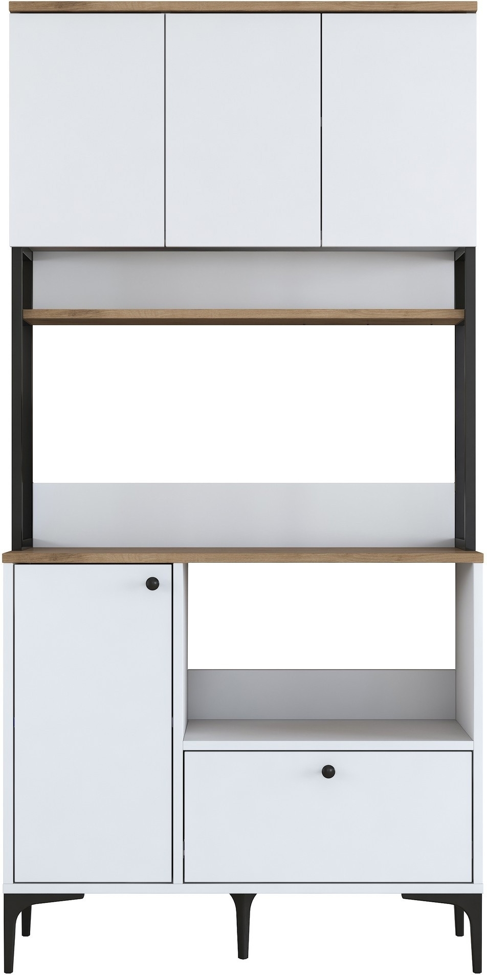 Jericho keukenkast 159 - Wit/walnoot