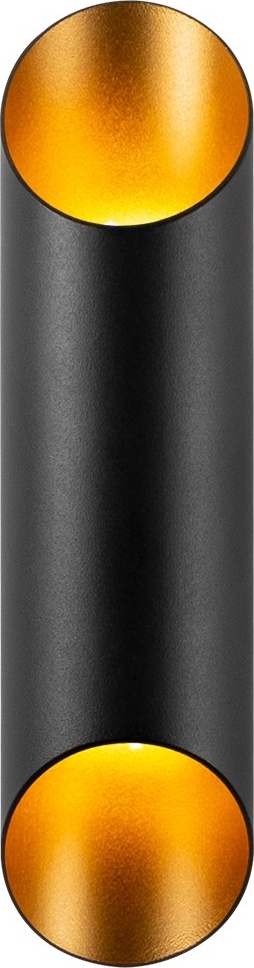 Geslepen wandlamp 11810 - Zwart/goud