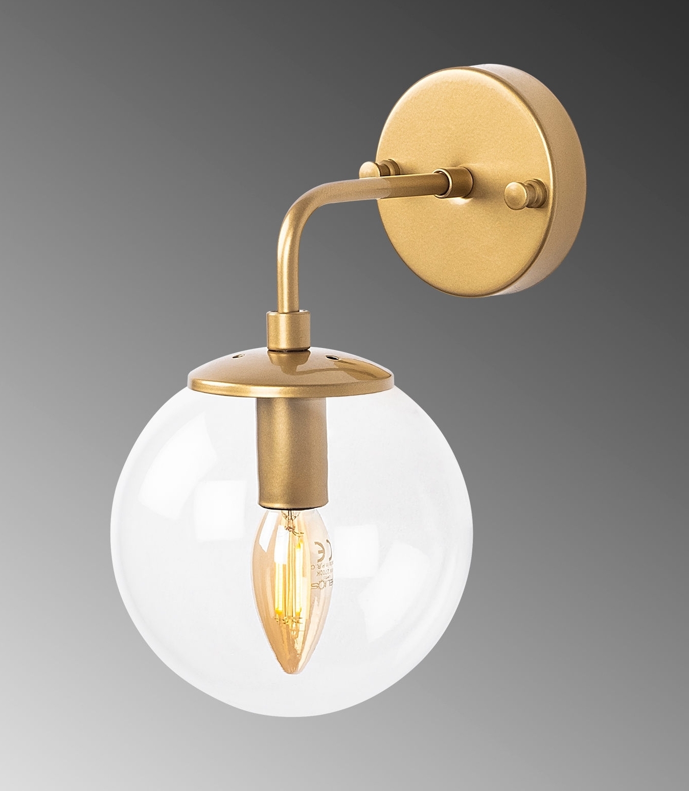 Hoorn wandlamp 12216 - Goud