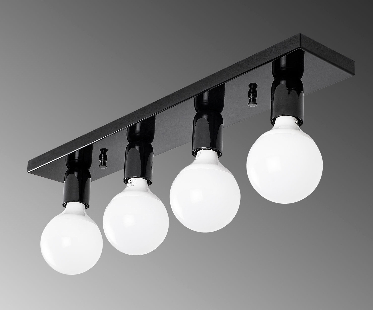 Milou plafondlamp 12230 - Zwart/wit