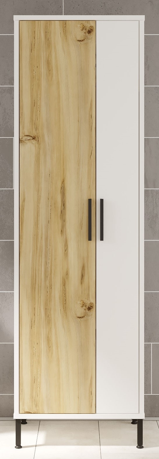 Kabinet Daisy - Walnoot/wit