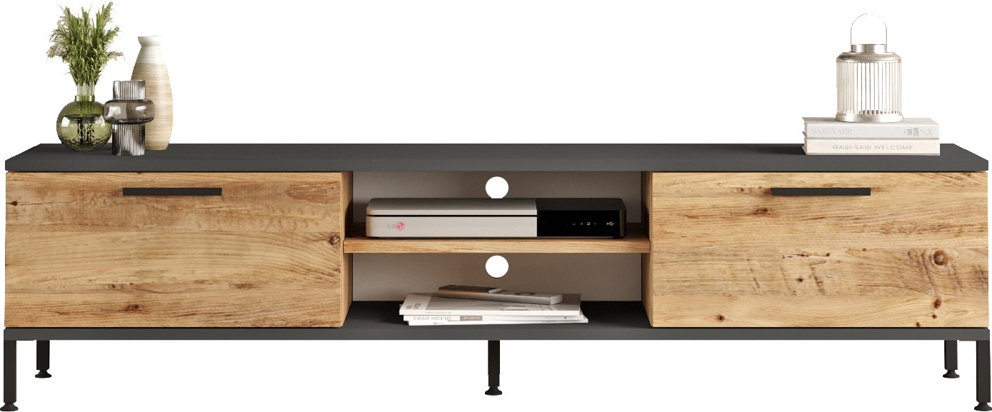 Rialto mediabank - Grenen/antraciet Rialto mediabank - Grenen/antraciet