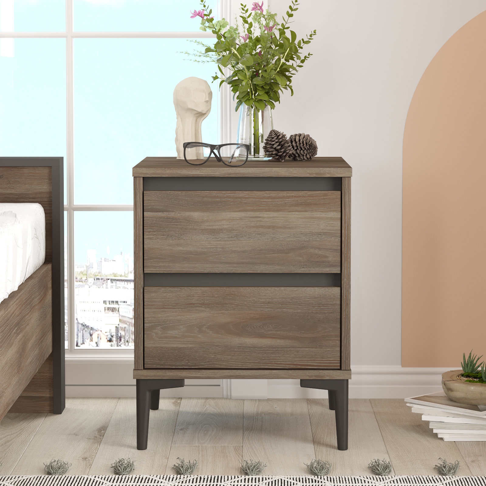 Aristo s�ngbord - Brun/antracit