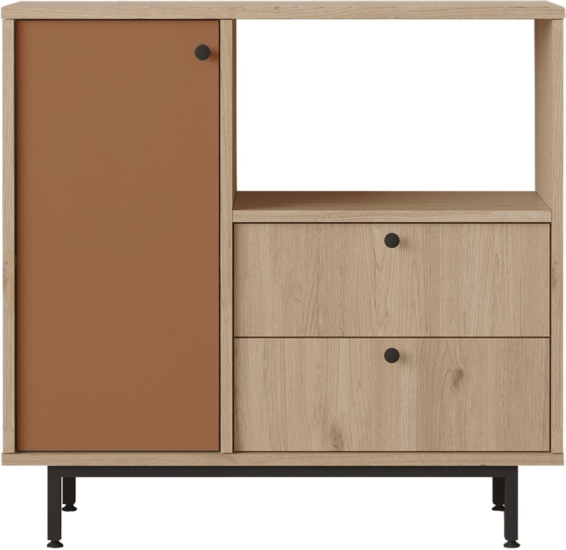 Royce keukenkast 1 - Eiken/baksteenrood Royce keukenkast 1 - Eiken/baksteenrood