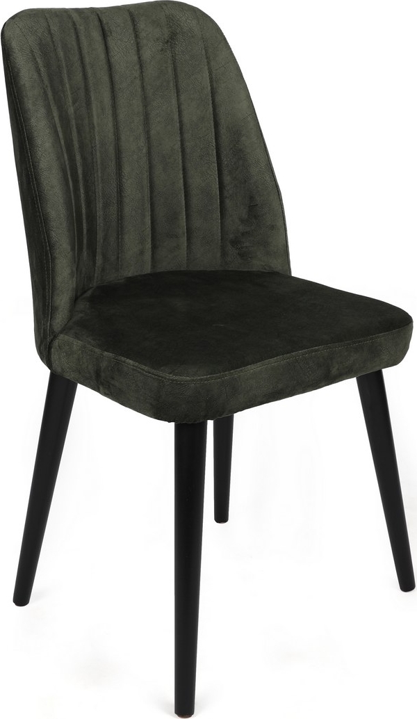 Alfred eetkamerstoelen set - Kaki/zwart