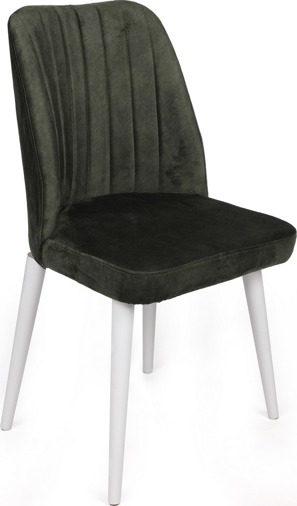 Alfred matstolsset - Khaki/vit