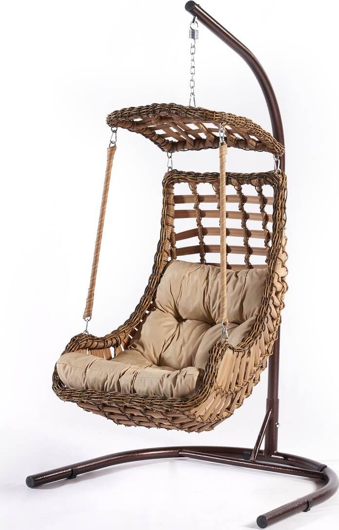 Alcazar h�ngstol - Brun + Textilv�rd f�r m�bler