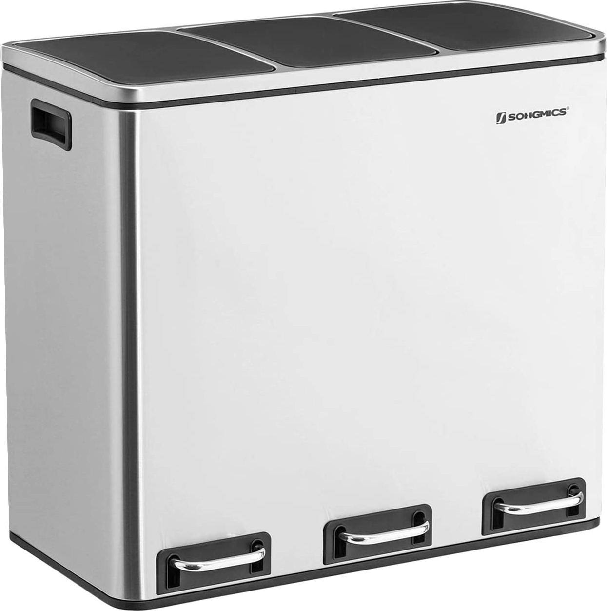 Daloa soptunna 54 l - Silver/svart