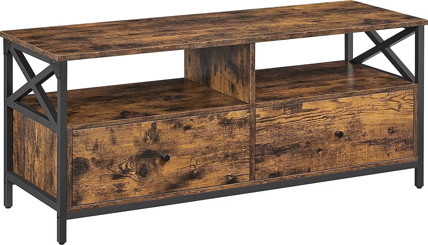 Amos TV-b�nk - Brun/svart