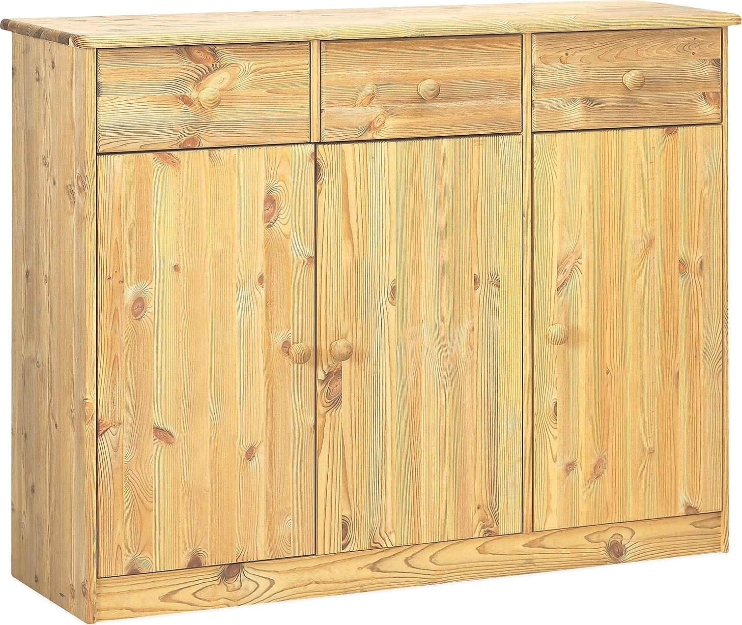 Mario sk�nk med 3 sk�p och 3 l�dor - Oljad furu