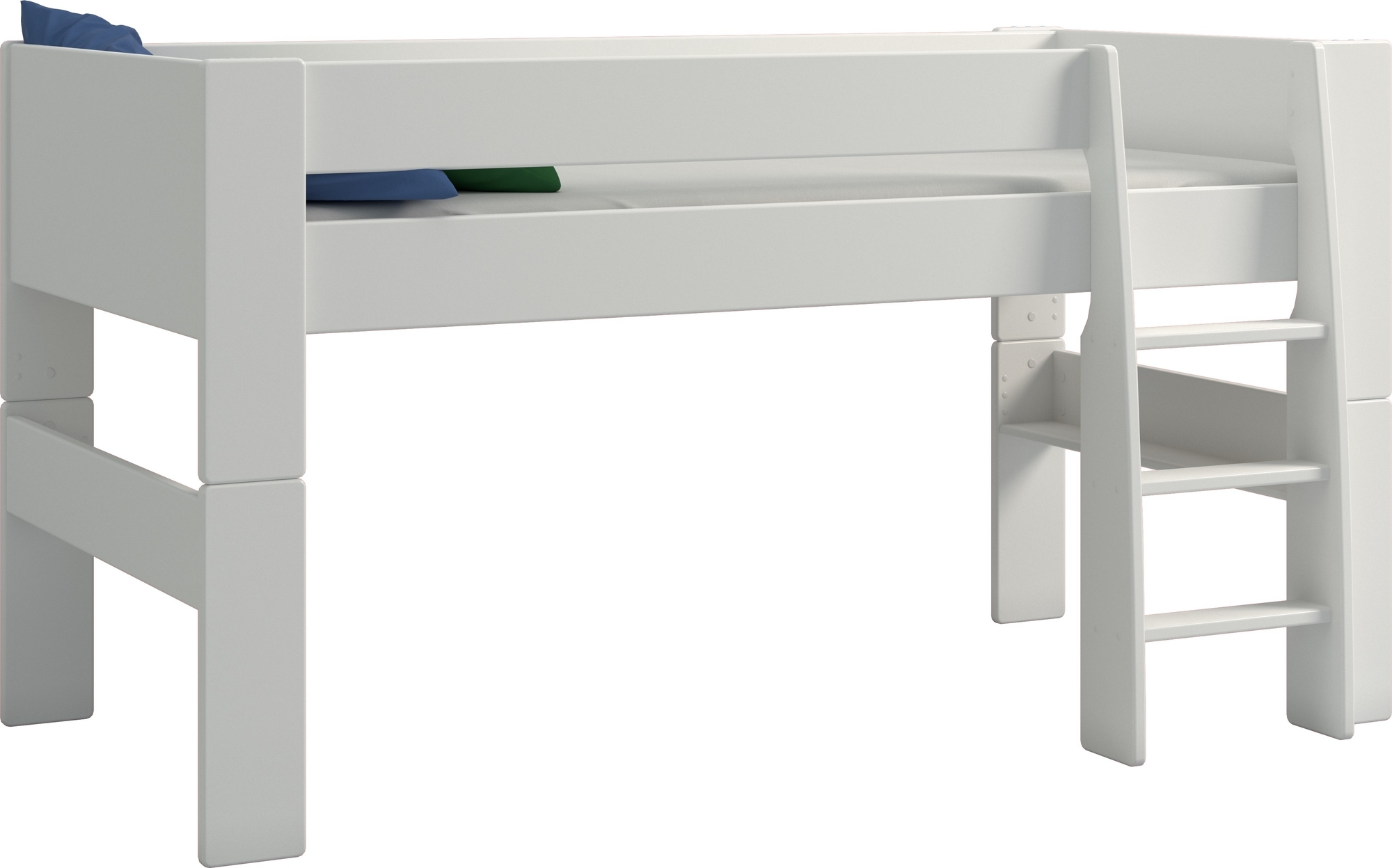 Voor kinderhoogslaper 90 x 200 cm - IJswit