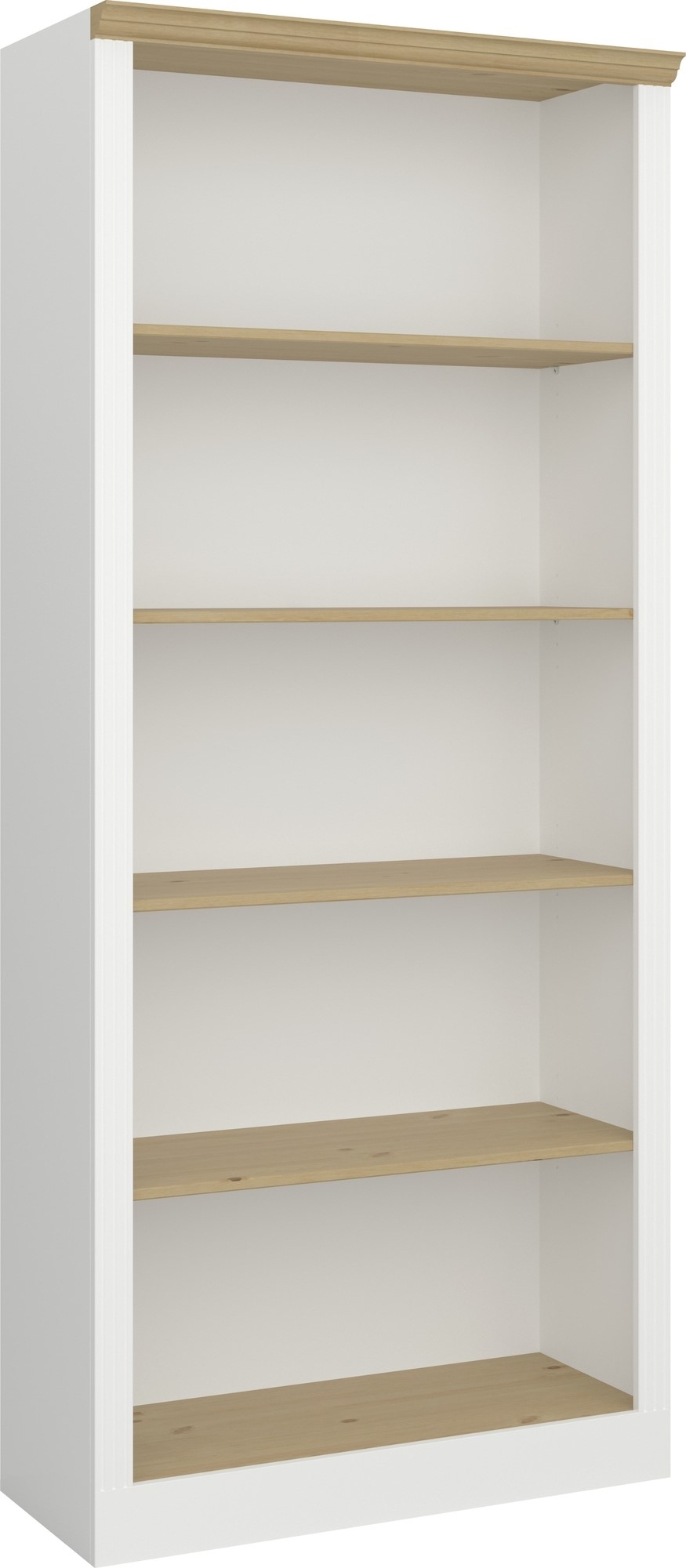 Nola bokhylla - Vit/beige