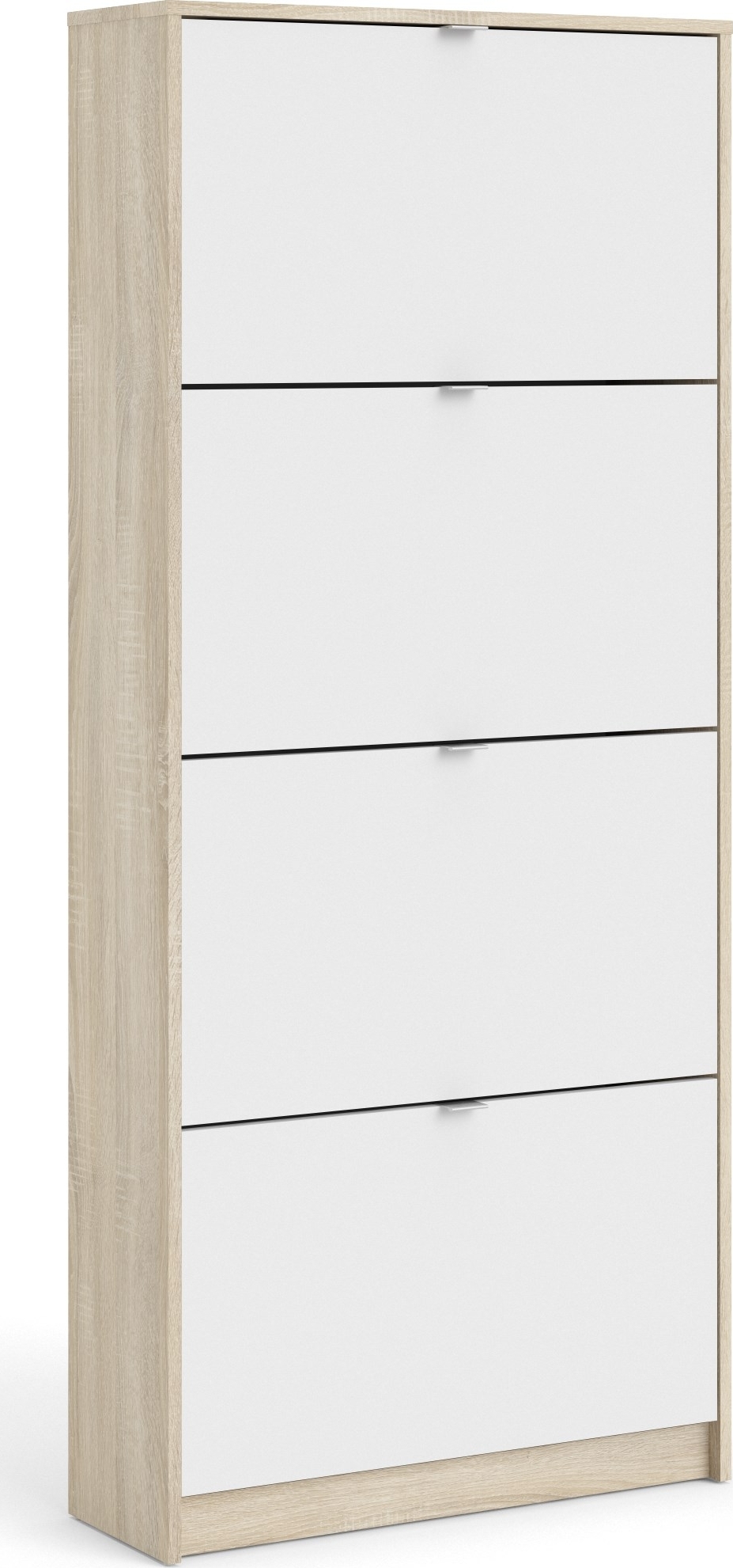 Shoes djupt skoskåp med 4 fack - Ek/vit Shoes djupt skoskåp med 4 fack - Ek/vit