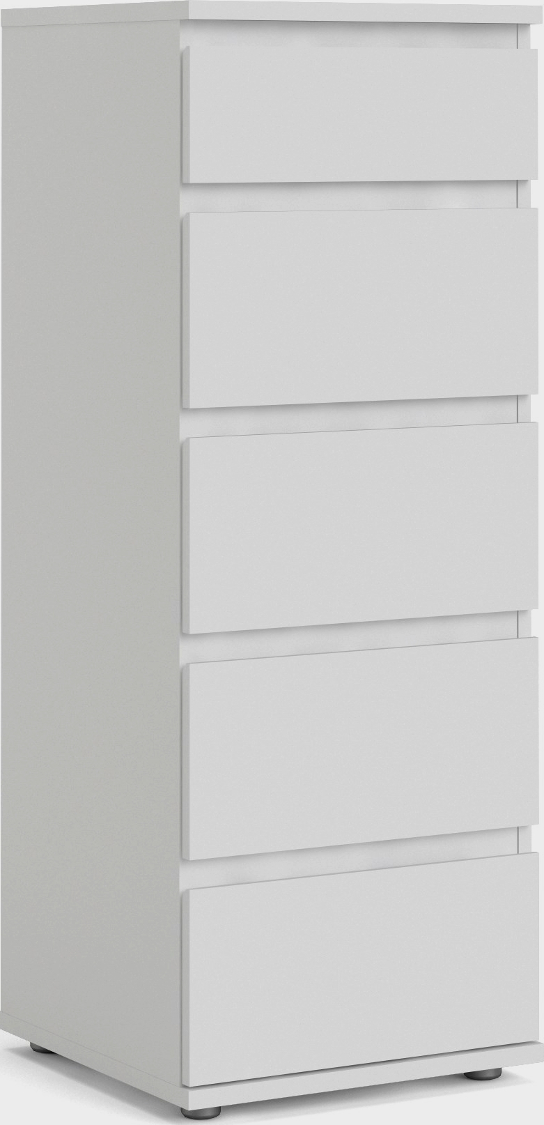 Nova Byrå vit med 5 lådor 40 cm bred och 106,5 cm hög Nova Byrå vit med 5 lådor 40 cm bred och 106,5 cm hög