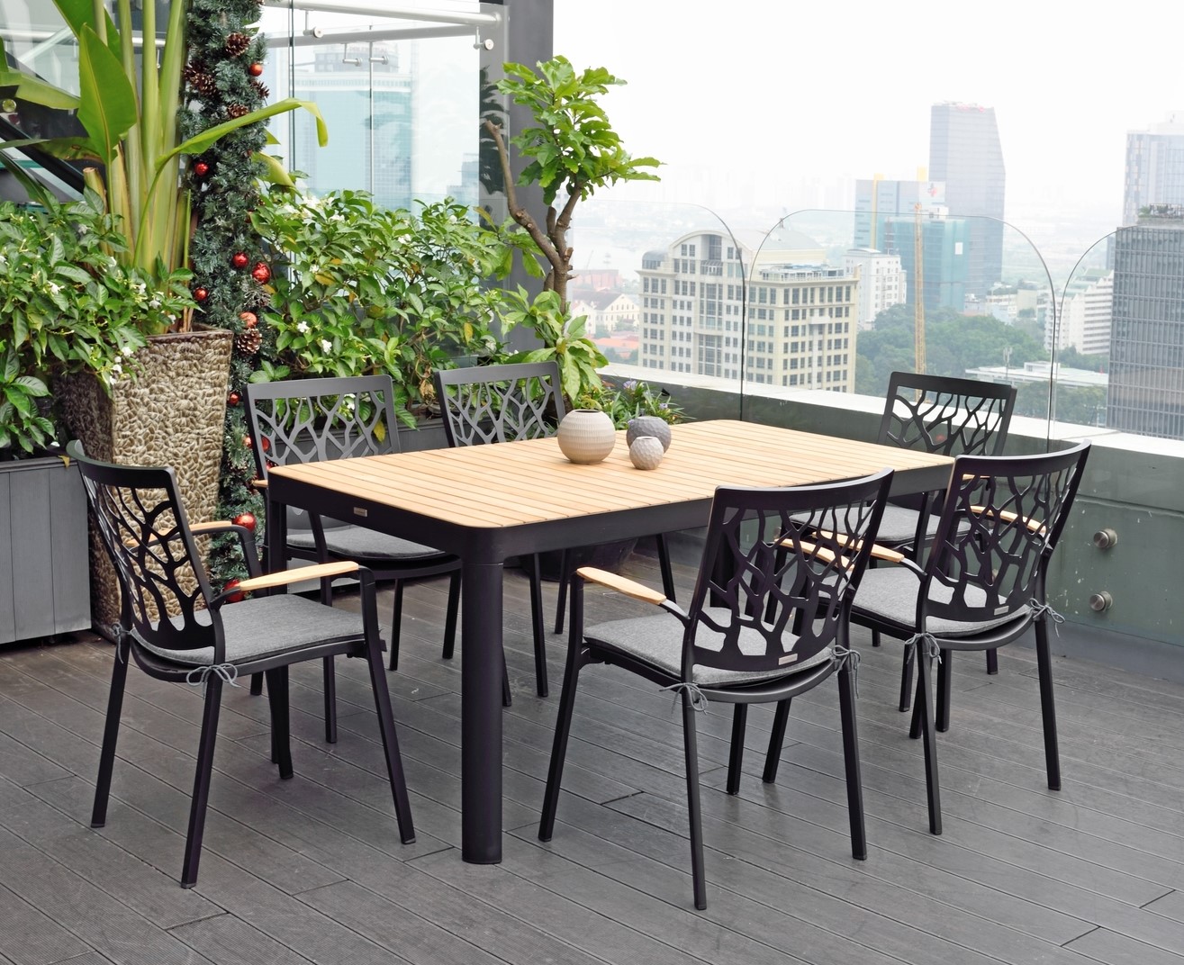 Portals matgrupp 6 - Svart/teak