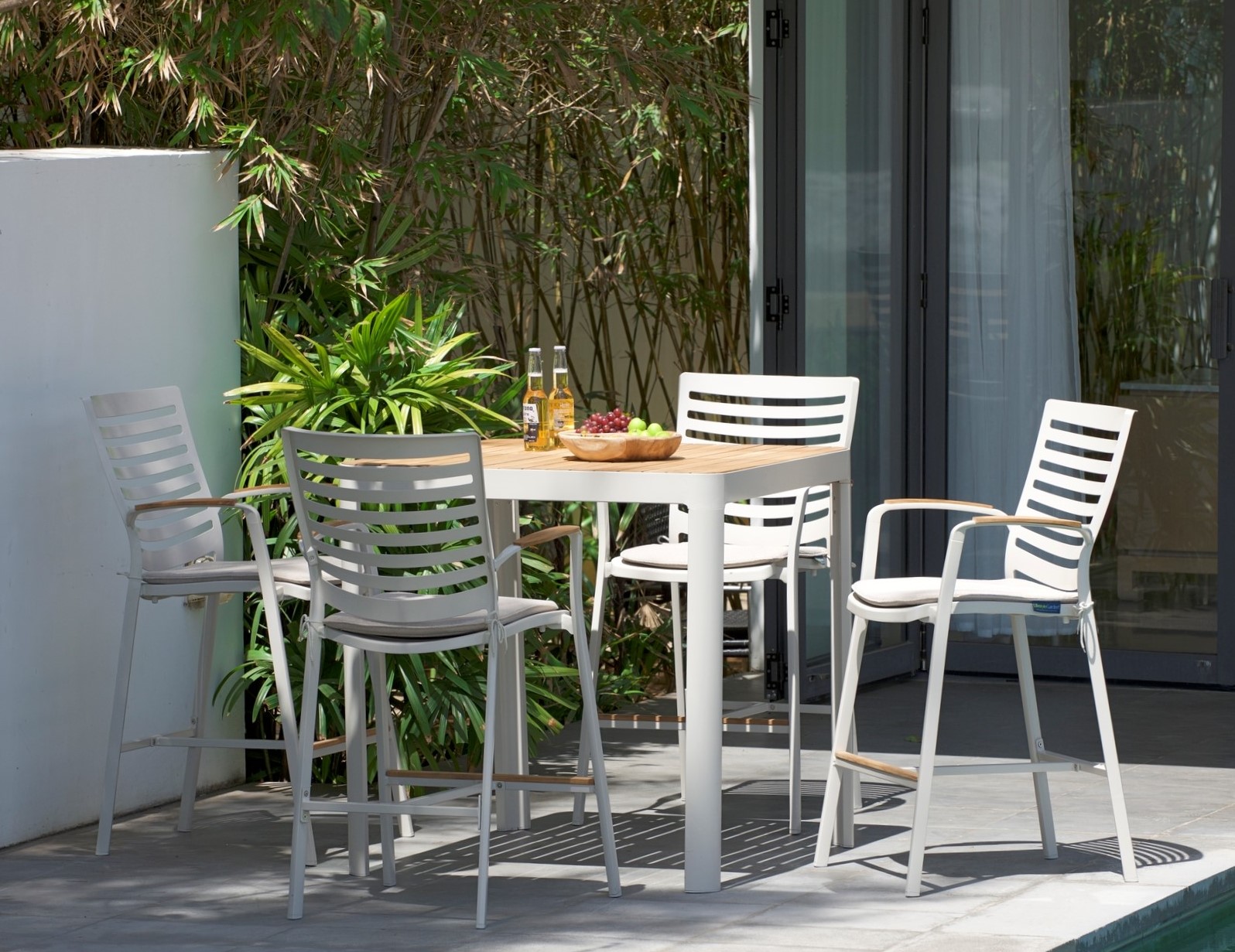 Portals lounge groep 5 - Wit/teak