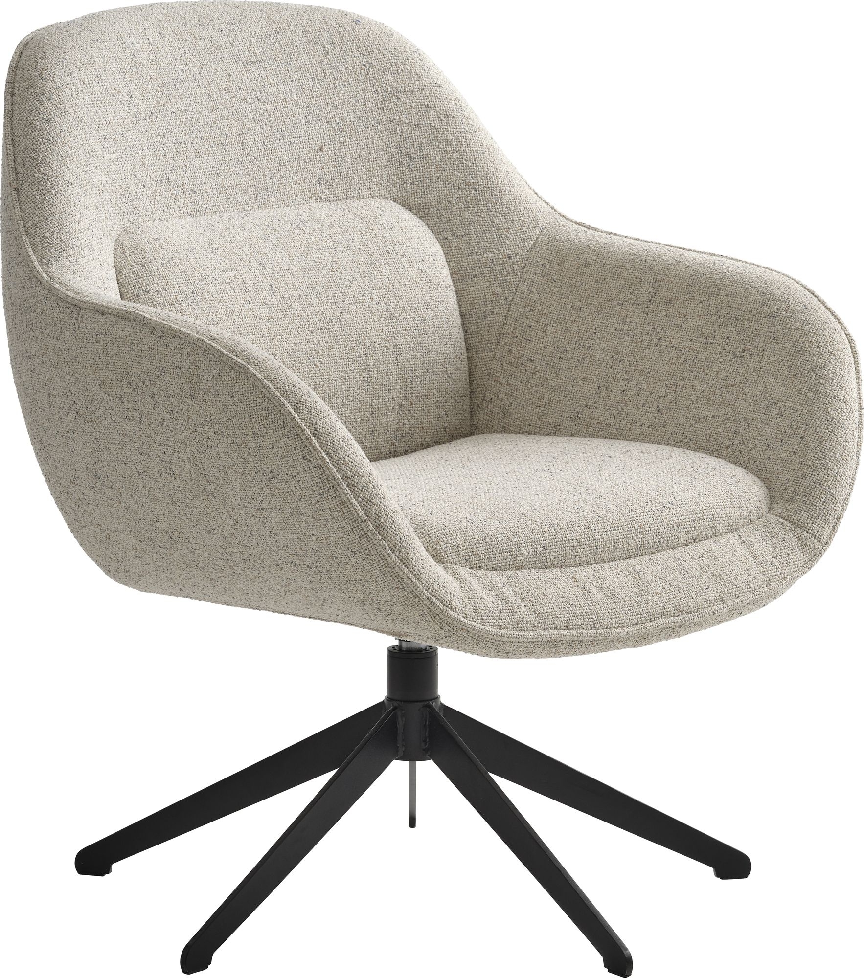 Raton fauteuil - Gebroken wit/zwart